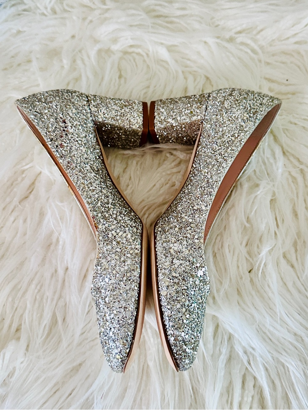 Kate Spade New York Dolores Silver/Gold Glitter Heel Pumps Size 6, 6.5, or 7 - Picture 4 of 10